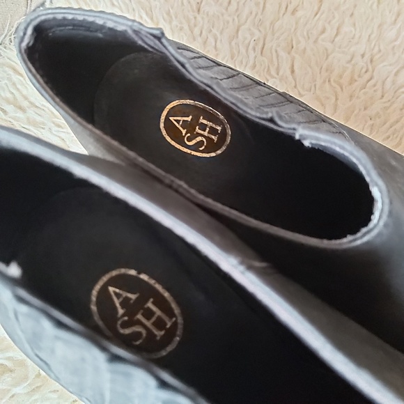 ASH Fuji wedge booties, black leather, size 38.5 - Picture 5 of 8